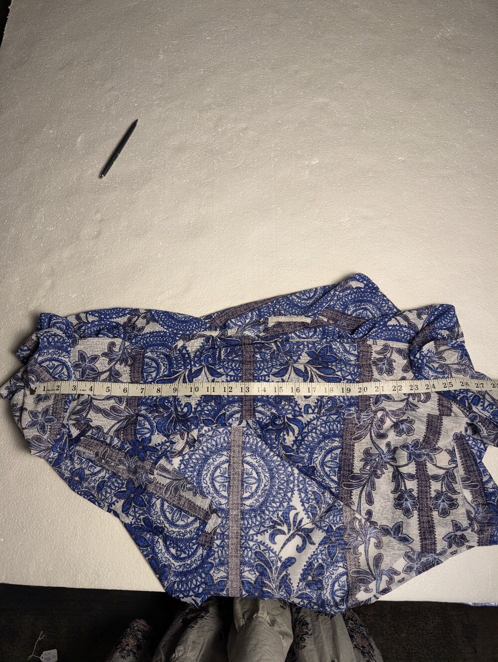 Avenue Blue Paisley Floral Flowy Dolman Tunic Top 18/20 A268 - Picture 9 of 9